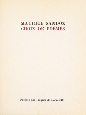 cover image of Choix de poèmes